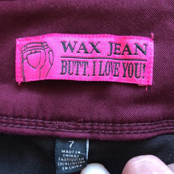 Wax Jeans burgundy capris - Picture 2 of 10